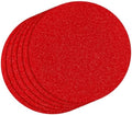 50 PCS Red Paper Placemats Round Place Mat Glitter Disposable Paper Charger Doilies Tablemats for Christmas Valentines Party Birthday Wedding Dinner Table Decor(13x13inch) by timecity