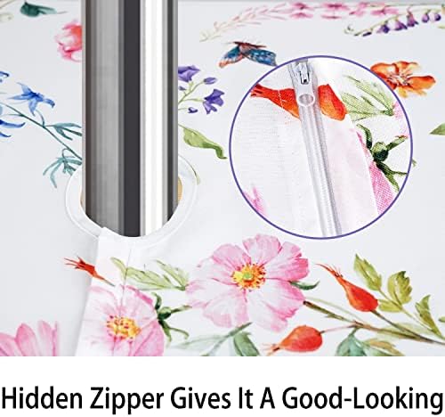 Outdoor Tablecloth with Umbrella Hole and Zipper, Patio Table Covers for Spring/Summer, Machine Washable Outdoor Party/Picnic Rectangle Table Cloth 60 x 120 in - Image 4