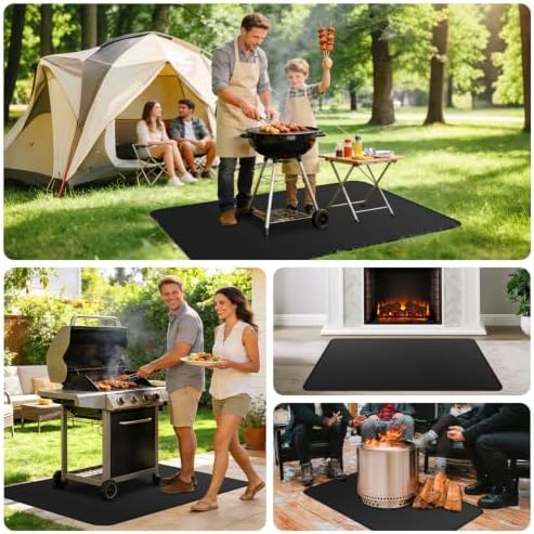 Under Grill Mats for Outdoor Grill - 48 x 30 Inch BBQ Deck Protector - Image 7