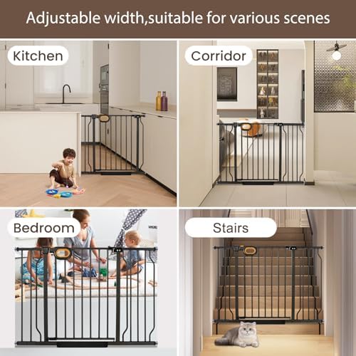 owlie Narrow Baby Gate with Door 23.6-27.6 Inch for Stairs Small Doorways - Image 6