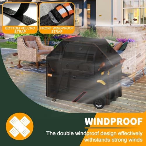 Enzeno Grill Cover for Outdoor Grill Waterproof,48 inch 2 Burner BBQ Gas Cover for Weber 7138 Spirit Il 200 and Spirit 200 Series,Barbecue Cover with Metal Buckle & Adjustable Drawstring - Image 2