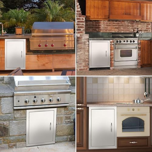 17W x 24H Outdoor Kitchen Access Door, Stainless Steel - Image 7
