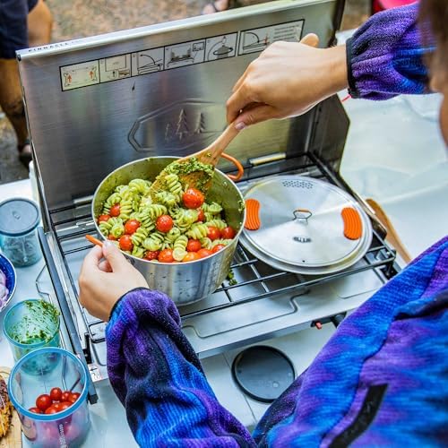 GSI Outdoors Glacier Stainless Camper 4 Person Packable Cookware & Dinnerware Set for Camping or Backpacking - Image 6