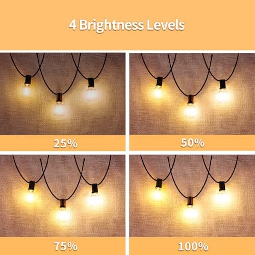 SANBEN Outdoor String Lights-100ft 50+2 G40 Bulbs Patio Lights with Remote - Image 4