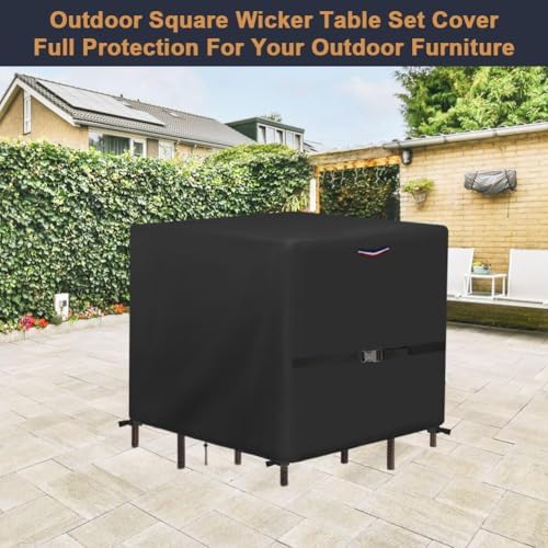 Outdoor Waterproof Dining Table Bar Set Cover, 76"L x 76"W x 45"H - Image 6