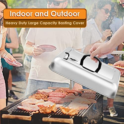 Leonyo 13x9 Inch Basting Cover for Griddle Grill, Melting Dome with Vent - Image 6