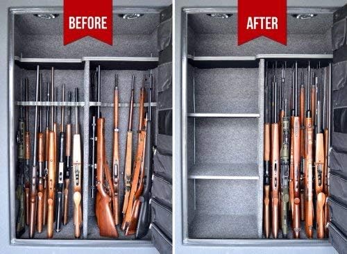 Gun Storage Solutions Rifle Rods Starter Kit with Shelf Liner Gun Organizer System Store More Guns Easy Access for Safety with Nylon Woven Loop Fabric - Image 5