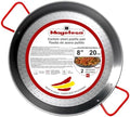 Magefesa 8-Inch Carbon Steel Paella Pan – 20 cm - 1 Serving, Lightweight with Dimpled Surface, Ideal for Traditional Valencian Paella by Magefesa