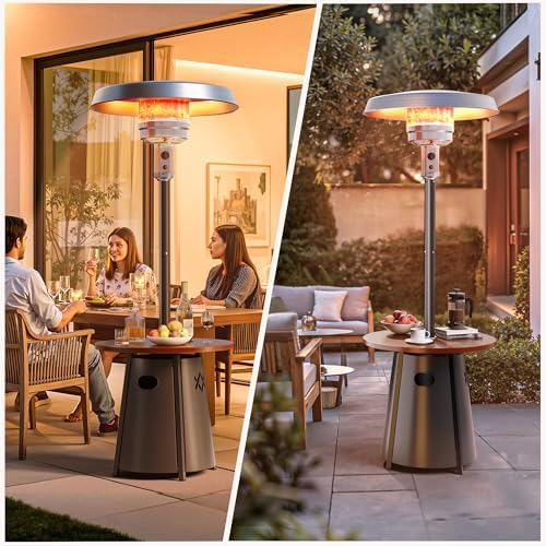 Pamapic Patio heater, Propane Outdoor Heater with Round Table, Premium 304 Stainless Steel Burner, Triple Protection System，2 in 1 Patio Heater for Outdoor Use, Residential & Commercial Use - Image 7