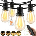 Outdoor String Lights Patio Light - 50Ft Outside Waterproof Dimmable Bulbs by Unknown