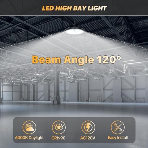 AIKVSXER 24Pack UFO LED High Bay Lights, 300W Shop Lights, 45000LM, 6000K - Image 3
