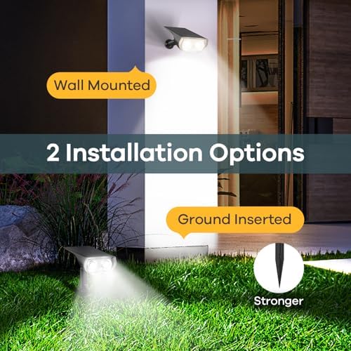 Linkind Solar Lights Outdoor Waterproof Landscape Spotlight Daylight 12 Pack - Image 5