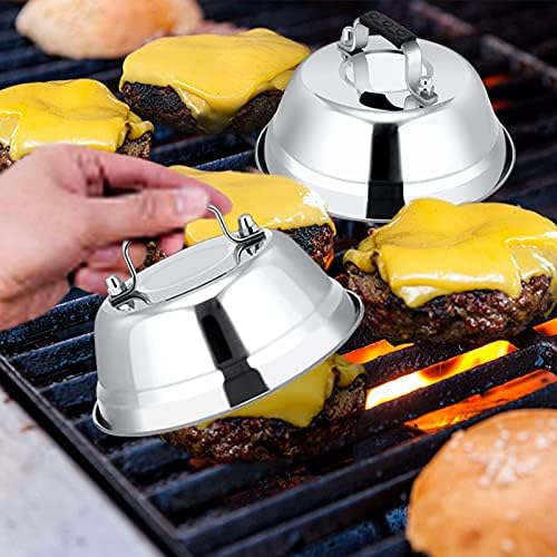 Leonyo 6.5IN Stainless Steel Griddle Basting Cover Dome, 3 Pack - Image 5