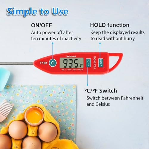 BOMATA 2 Pack Waterproof IPX7 Meat Thermometer, Food Thermometer - Image 5