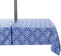EHouseHome Outdoor Indoor 60x84 inch Rectangle Tablecloth with Umbrella Hole and Zipper, Waterproof Patio Table Cloths, Spring/Summer Table Covers for Backyard Circular Table/BBQs/Picnic by EHouseHome
