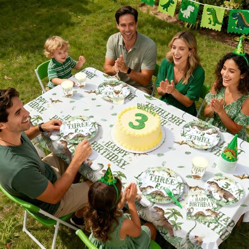 170Pcs Dinosaur 3rd Birthday Party Decorations for Boys, Serves 24 - Image 6