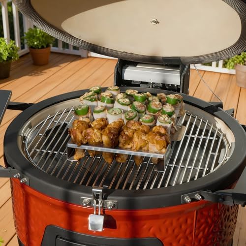 Skyflame Stainless Steel Jalapeno Grill Rack with Chili Pepper Corer Tool - Image 2