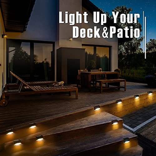 GIGALUMI Led Solar Deck Lights, 20 Pack Waterproof, Warm White - Image 2