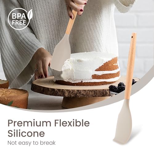 NCUE 26-Piece Food Grade Silicone Kitchen Utensils Set with Wooden Handles - Image 6