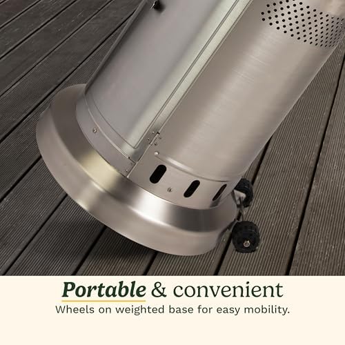Cuisinart COH-300 Propane Push Start Ignition, 47,000 BTU Burner, Heats up to 200 sq. ft, 32" (L) x 85" (H), Stainless Steel Outdoor Patio Heater - Image 5