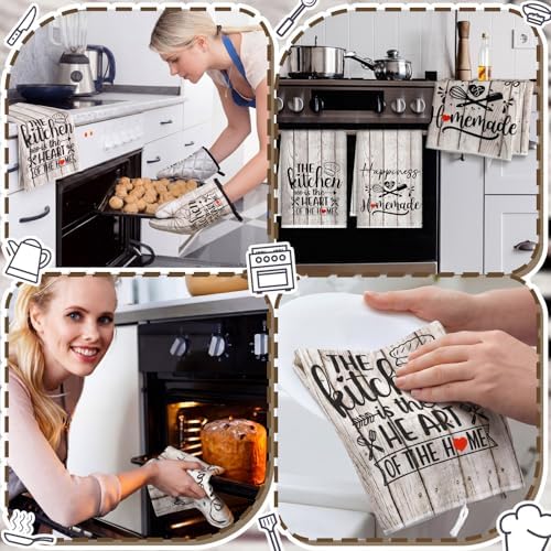 Sratte 6 Pcs Kitchen Decor Accessories Set, Kitchen, White Wood Grain - Image 5