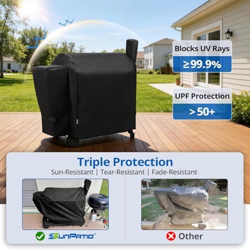 SunPatio Heavy Duty Waterproof Grill Cover for Traeger Pro 34 & 780 Series - Image 4