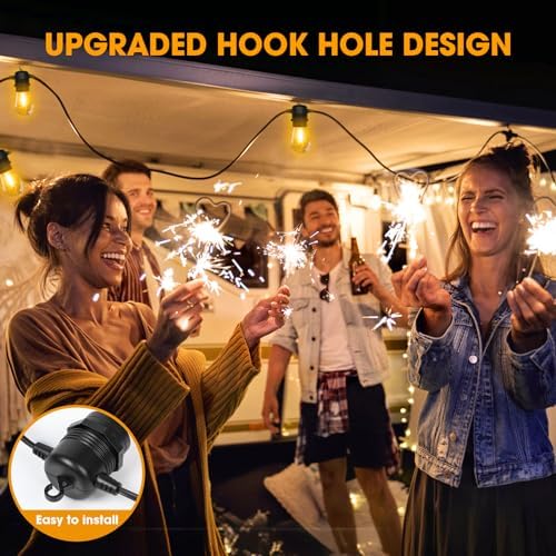GvvooHome Outdoor String Lights, 100FT LED Waterproof Patio Lights - Image 4