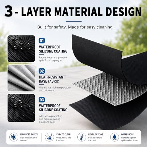 24 x 18 Inch Heat Resistant Mats for Countertop and Tabletop Grill - Image 3