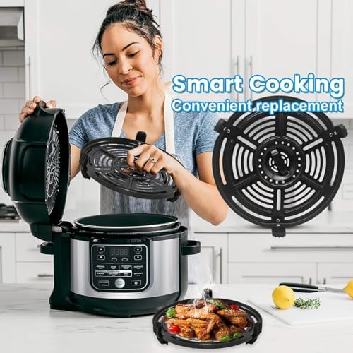 Air Fryer Grill Pan Grill Plate Crisper Plate Accessories Tray Rack for Ninja OP302 OP305 FD305 FD305 Air Fryer,Air fryer Replacement Parts for Ninja FD302 6.5 Qt FD101 5 Qt FD401 8 Qt - Image 7
