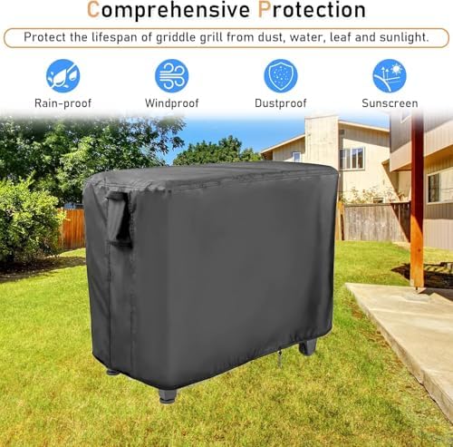 Prep Table Cover for Outdoor Bar Table, 72inch Outdoor BBQ Cart Cover Bar Tool Cart Covers Cooler Covers - 72"L×29"W×43"H, Black - Image 6