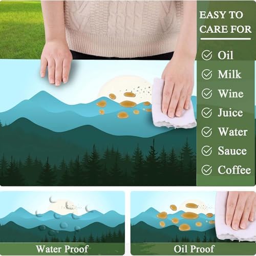 CAPSCEOLL Fitted Picnic Table Cover with Bench Covers 5ft - Green Mountain - Image 3