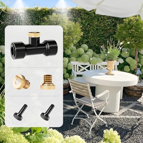 Misting Nozzles Kit Include 30 Pcs Misting nozzle 25 Pcs Misting 5 Pcs Plug nozzle tees for Outdoor Spray Cooling System (60 Pieces) - Image 6