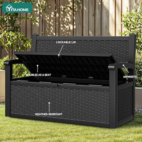 YITAHOME 70 Gallon Deck Bench with Storage - Image 6