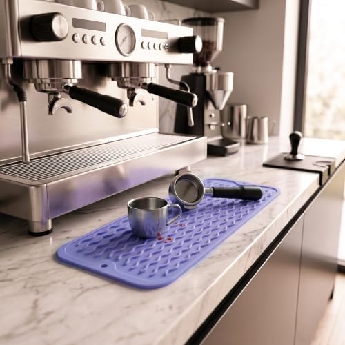 MicoYang Silicone Dish Drying Mat for Multiple Usage,Easy clean,Eco-friendly,Heat-resistant Silicone Mat for Kitchen Counter,Sink,Bar,Bottle,or Cup Light Purple M 17 inches x 6 inches - Image 7