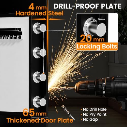 8.2 Cub Fireproof Safe Box for Home Use, Closet-Friendly - Image 3