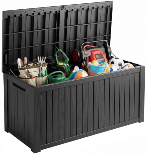 Outdoor Storage Box,200 Gallon Waterproof Deck Box [Upgraded 3.0] by GraceYourYard