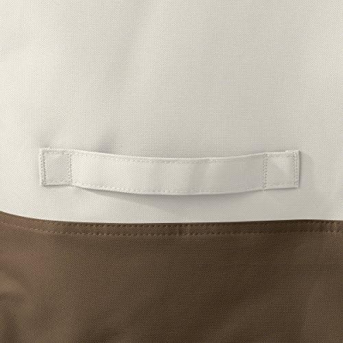 Amazon Basics Waterproof Weather Resistant Kettle Grill Cover for Outdoor Charcoal Kettle BBQ, Durable Polyester Fabric, Secure Straps, 26.5 x 26.5 x 36 inches, Beige - Image 3