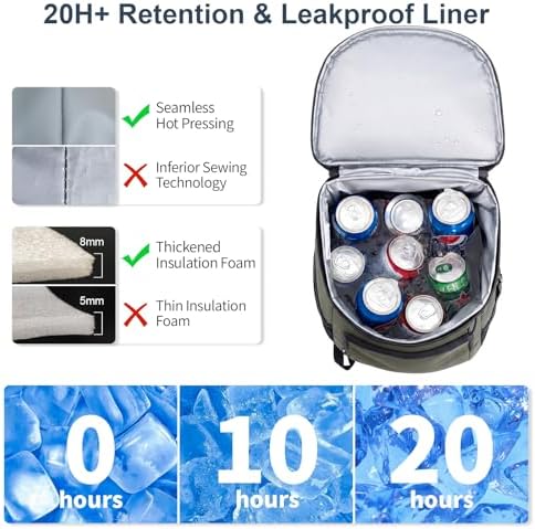 SPARTER Backpack Cooler Insulated 33/49 Can Leakproof Waterproof Bag Beach - Image 6