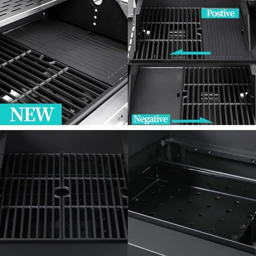 Propane Gas & Charcoal 3-Burner Combo Grill w/Side Burner - Image 5