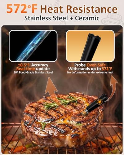 Accurate Smart Wireless Meat Thermometer - Real-time Alerts - Image 3
