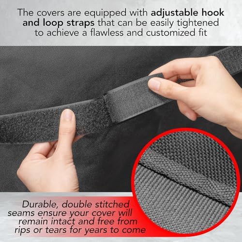 GrillTough Heavy Duty BBQ Grill Cover for Outdoor Grill, 72 Inch Charcoal - Image 5