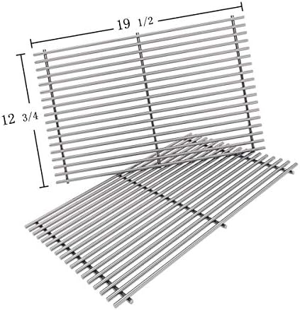 SG528(2-Pack) 19 1/2" 18 Cross rods Stainless Steel Cooking Grates for Weber Genesis E-310 E-320 E-330 S-310 S-320 S-330 EP-320 ESP-310 ESP-320 Gas Grills,DCS and Uniflame Gas Grill Models by Htanch