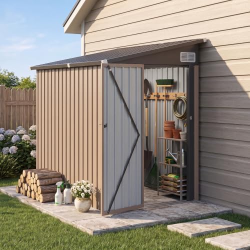 Aoxun 6x4 FT Lean to Outdoor Storage Shed with Sloping Roof by Aoxun