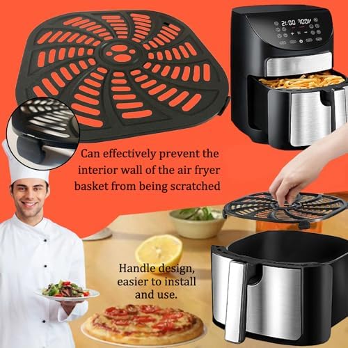 7QT Air Fryer Crisper Tray for Gourmia GAF798 Air Fryers, Upgraded Double Layer Non-stick Coating Air Fryer Grill Crisper Plate Pan Rack Grate for 7QT Gourmia Air Fryer, Dishwasher Safe - Image 4