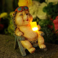 FOXMIS Hedgehog Statue Outdoor Solar Garden Decor for Outside Lawn Yard Patio, Home Office Decorations Indoor Lights, Ideal Ornaments Birthday Gifts for Mom Women Grandma by FOXMIS
