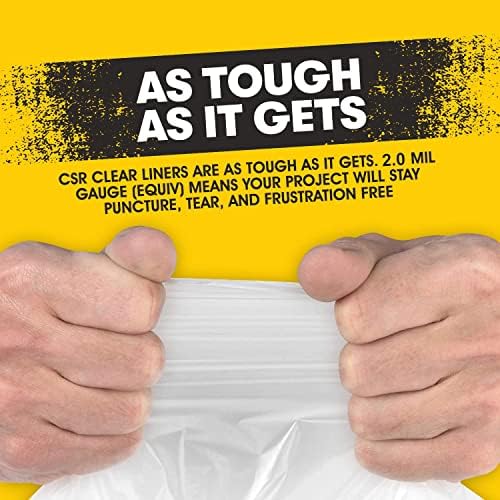 Aluf Plastics 33 Gallon 2 MIL (eq) Clear Heavy Duty Garbage Bags - 33" x 39" - Pack of 400 - For Industrial, Recycling, Storage, & Outdoor - Image 4