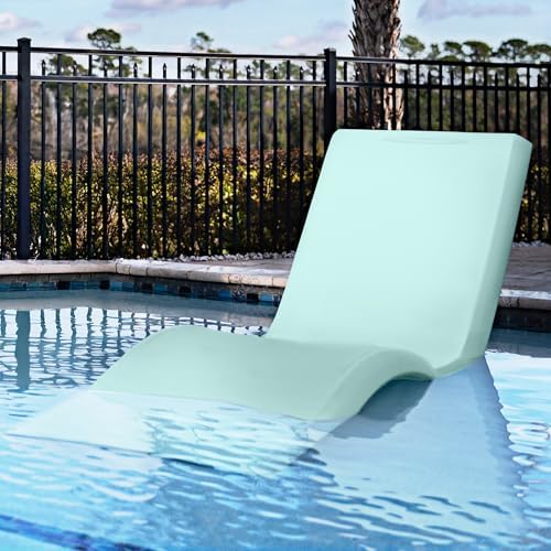 Step2 Vero Pool Lounger, Outdoor/Indoor Waterproof Patio Furniture, Pool Lounge Chair, Use in Pools Up to 12-Inches of Water or Poolside Ledge, Made of Durable Plastic, Weighted, Julep - Image 5