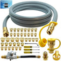 Propane to Natural Gas Conversion Kit for Weber Grill, Complete NG Conversion Kit for Weber Genesis, Genesis II,Spirit,Spirit II & Summit Grills,10FT Hose,Regulator,Orifices,Quick Connect,Tools,Manual by Unknown