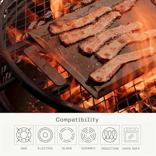 Made In Cookware - Carbon Steel Griddle + Grill Press - Professional Cookware - Crafted in Sweden - Induction Compatible - Image 4