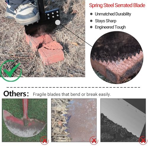 One-Piece 40in Manual Edger Lawn Tool with Spring Steel Blade - Image 2